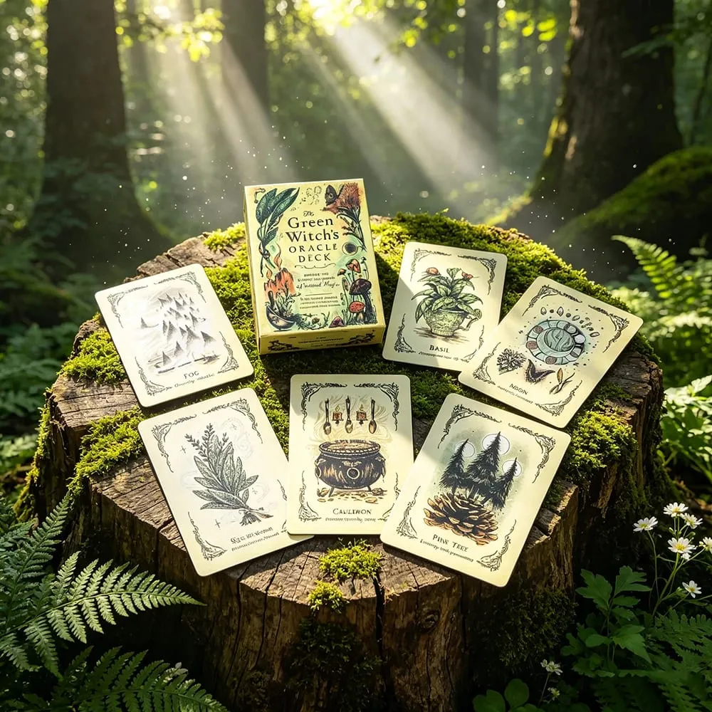 The Green Witch's Oracle Deck Natural Plant Magic Oracle Cards Divination Fortune Telling Card Game Spiritual Reading — image 2