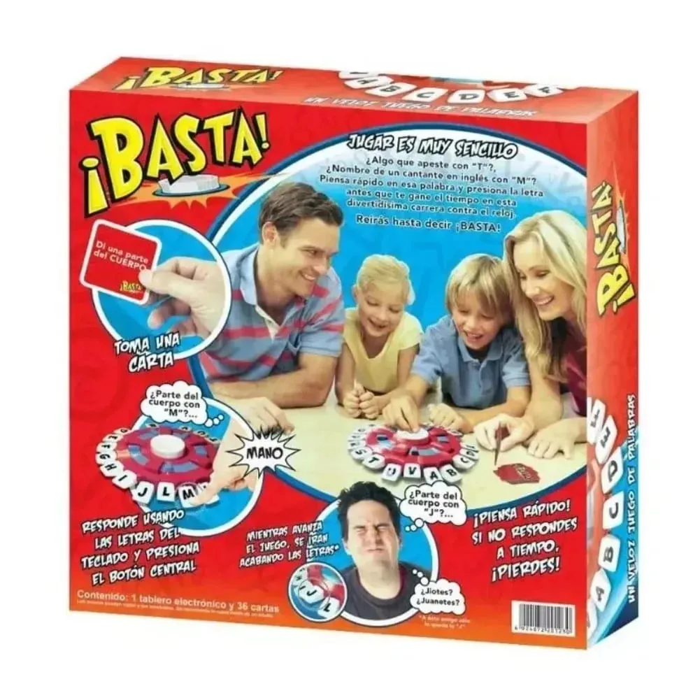 New Model Basta Spanish Word Game Interactive Letter Pressing Board Game for Family Fun and Learning Activities — image 1