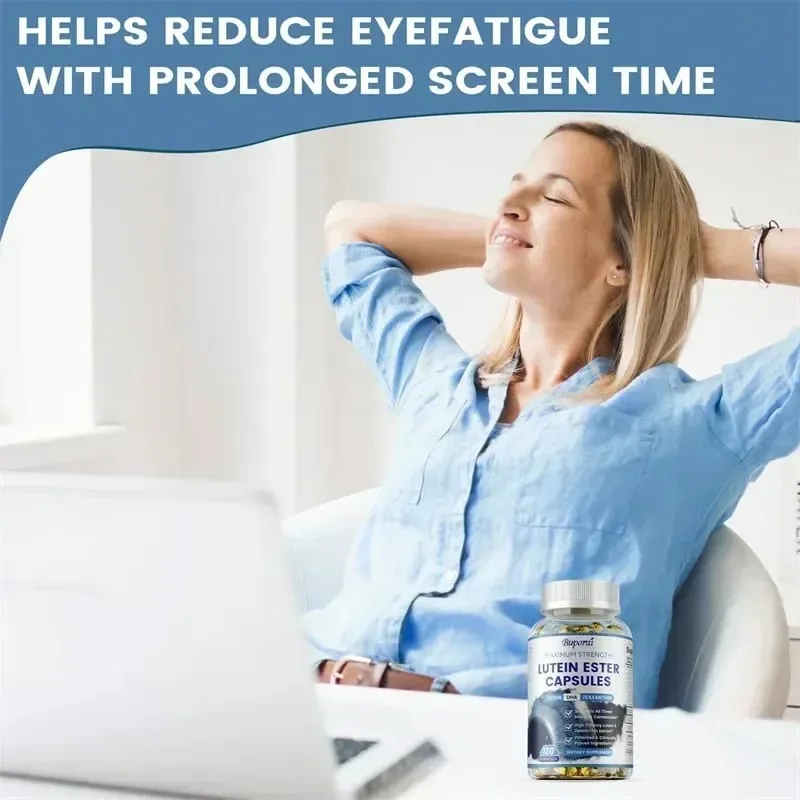 Cápsulas de éster de luteína - Apoiam a saúde ocular, mantêm a visão clara, aliviam a fadiga ocular, anti-oxidação, protegem contra os raios UV — image 4
