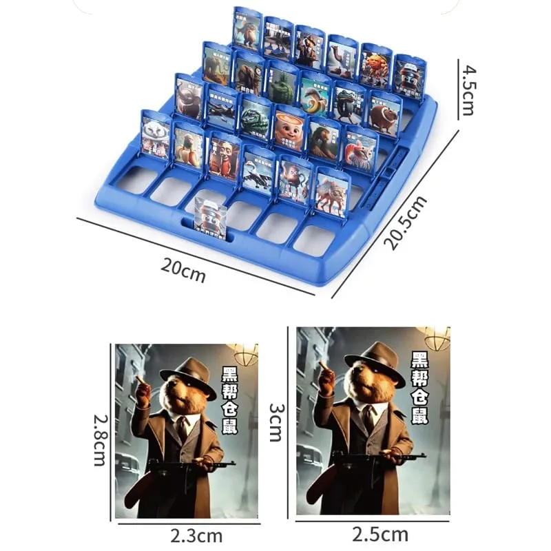 Guess Who I Am Guessing Board Game 2‑Player Interactive Character Card Game Portable Tray Puzzle Game Family Party Desktop Game — image 6