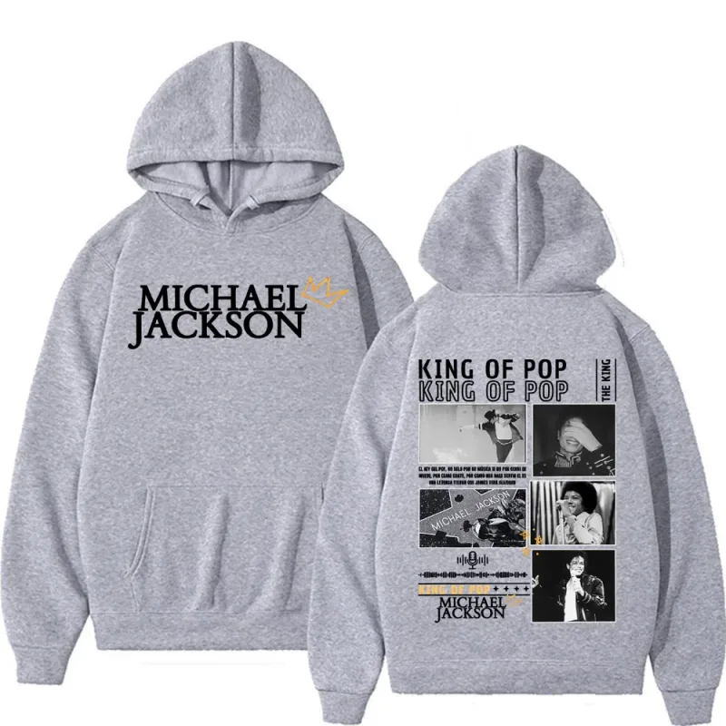 King of Pop Michael Jackson Tour Cover Sweatshirts Men's Clothing Fashion Hip Hop Punk Hooded Casual Oversized Hoodies Pullovers
