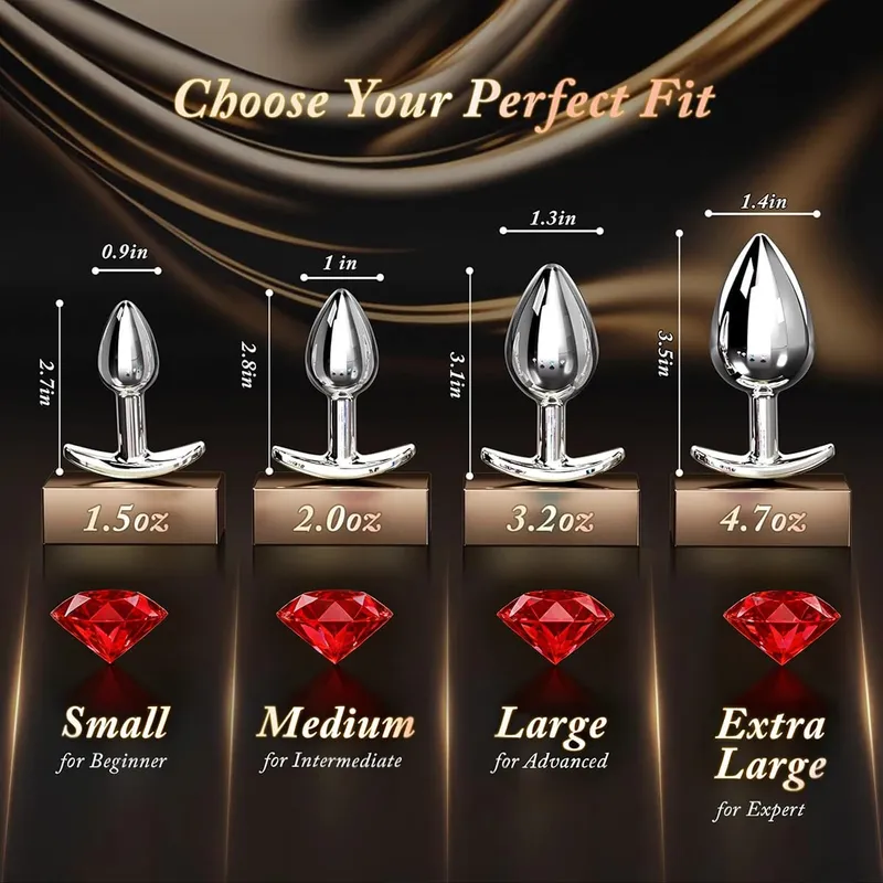 4 tamanhos de metal ao ar livre anal plug aço inoxidável base âncora butt plug massageador próstata masturbador anal vibradores adultos brinquedos sexuais — image 3