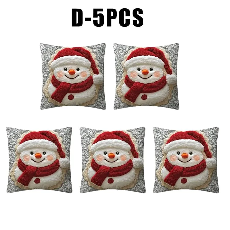 Christmas Character Cushion Cover Snowman Reindeer Digital Print on Stretch Fabric for Festive Home Decor — image 21