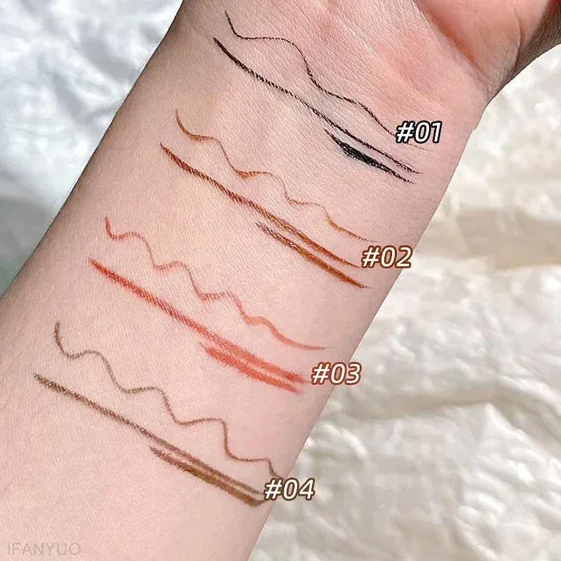 Black Brown Waterproof Quick-drying Liquid Eyeliner Ultra-fine Matte Long-lasting Silkworm Eye Liner Pencil Eye Makeup Gifts — image 4