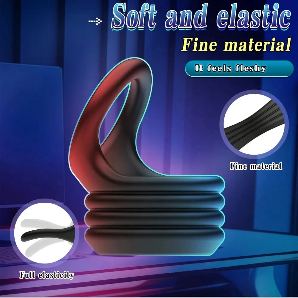 High Quality Silicone Penis Ring for Semen Delay Erection Enlarger Rings Rubber Cock Sex Toys Scrotal Bondage Ring for Testicles — image 4