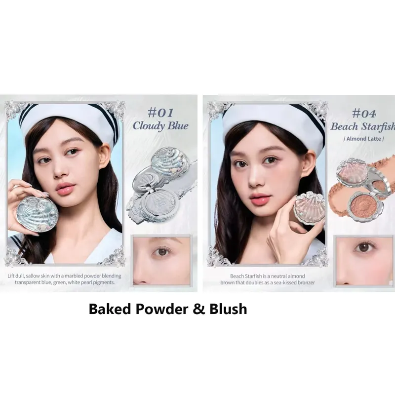 Flowerknows 殼牌寶石化妝禮品組眼腮紅唇釉定妝粉校正底漆女士全套套裝 — image 11