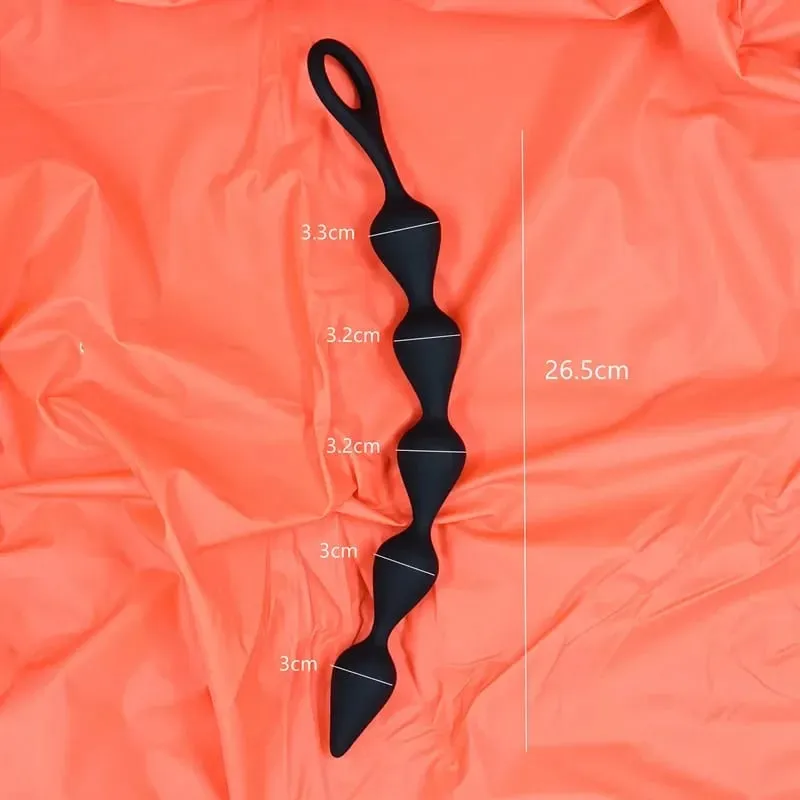 Large Anal Plug for Men & Women Multi-Size Silicone Anal Beads Trainer Kinky Adult Sex Toys for Beginners — image 2