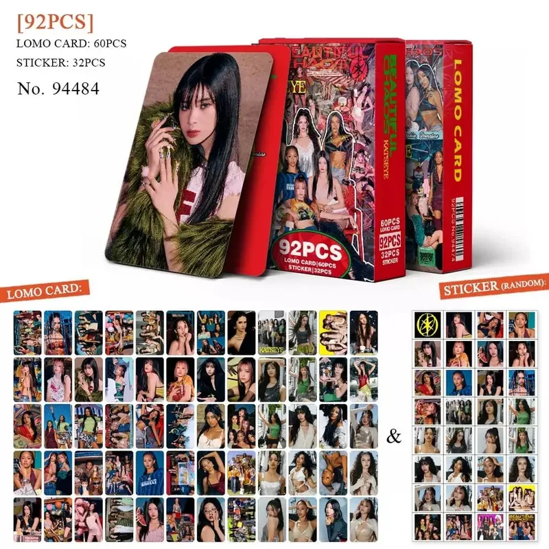 92PCS Kpop Hot Idol MANON SOPHIA DANIELA LARA MEGAN YOONCHAE Self Made HD Lomo Cards Fans Collect Photocards Gifts Small Cards