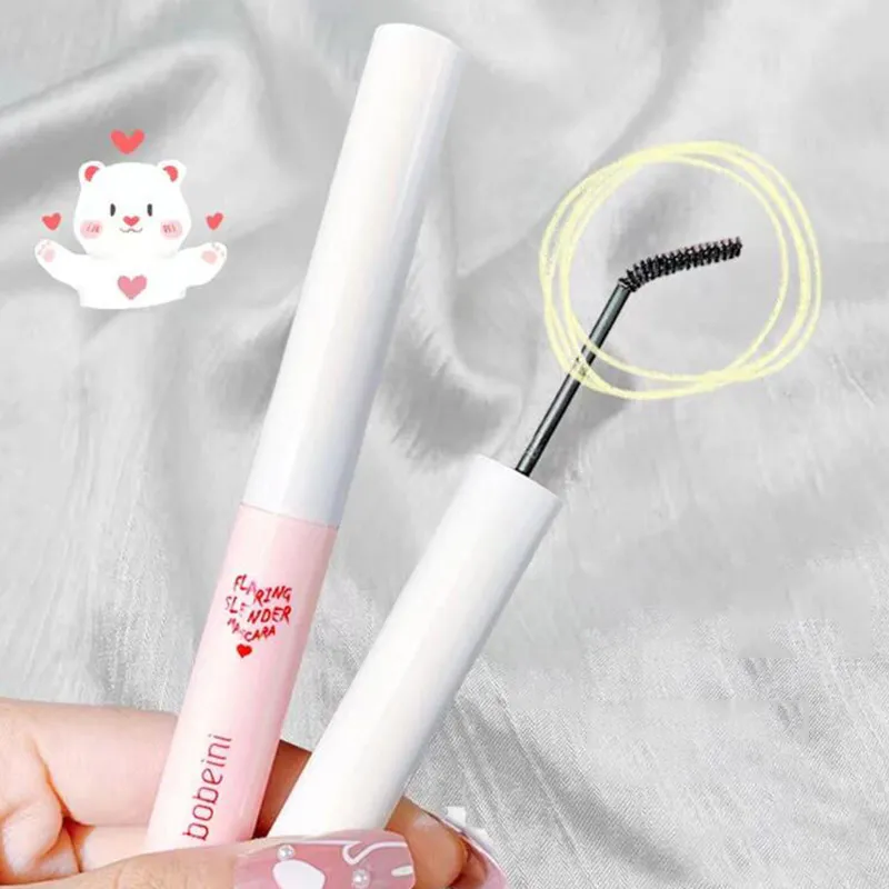 Mascara siêu mịn Làm cong dày mi Mascara chống thấm nước, không nhòe màu nâu Uốn cong tự nhiên Cọ mịn Trang điểm Mascara