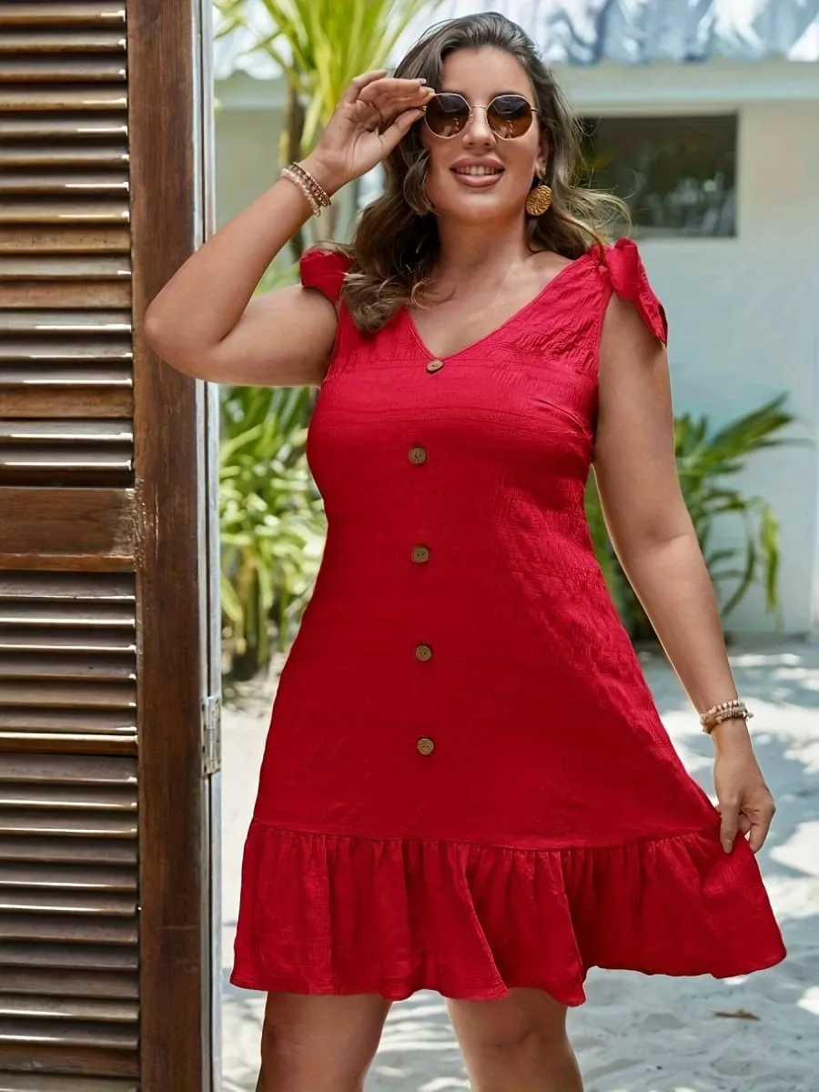 Island Vibe Red Mini Dress – Perfect for Beach Days & Sunset Dates — image 4