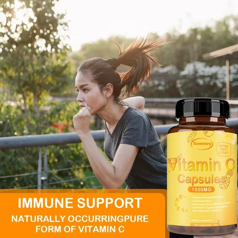 Vitamin C Capsules 1000mg - Immune System and Collagen Booster Skin Health Antioxidant Supplements — image 4