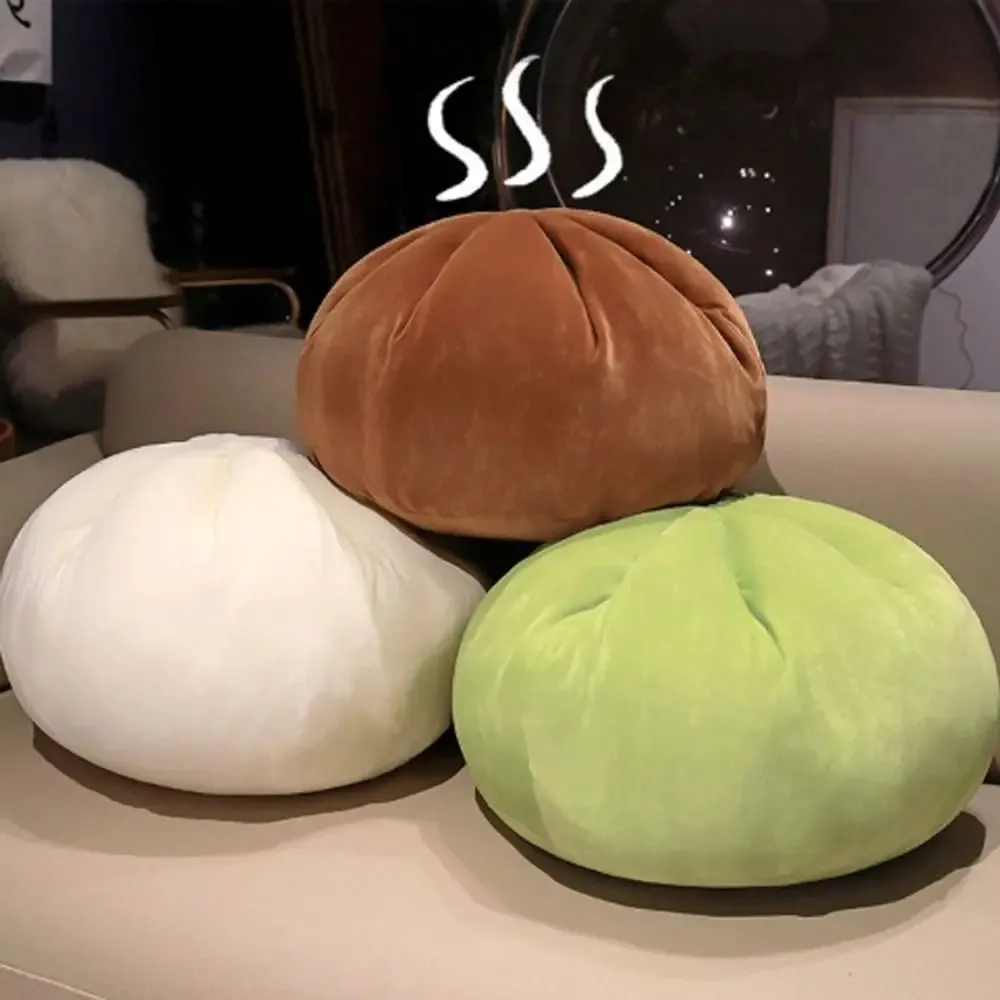 Portable Material Steamed Bun Cushion PP Cotton Filled 45cm Size Throw Pillows Cute Design Soft Texture Cushion For Men — image 3