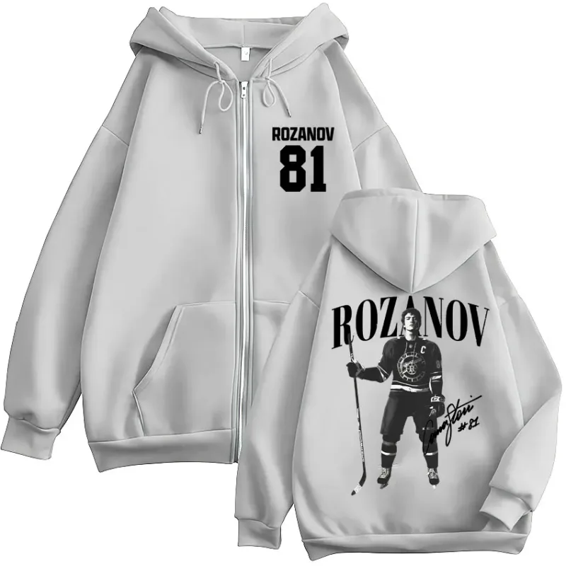 Heated Rivalry Ilya Rozanov 81 Zip Up Hoodies Men Women Vintage Fashion Cardigan Sweatshirt Loose Fleece Casual Coats Streetwear