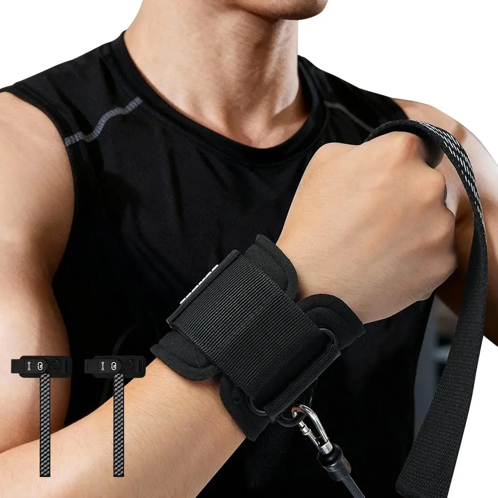 2Pcs Weightlifting Wrist Straps Strength Training Adjustable Non-slip Gym Booster Bands Fitness Lifting Support Sports Grip Band