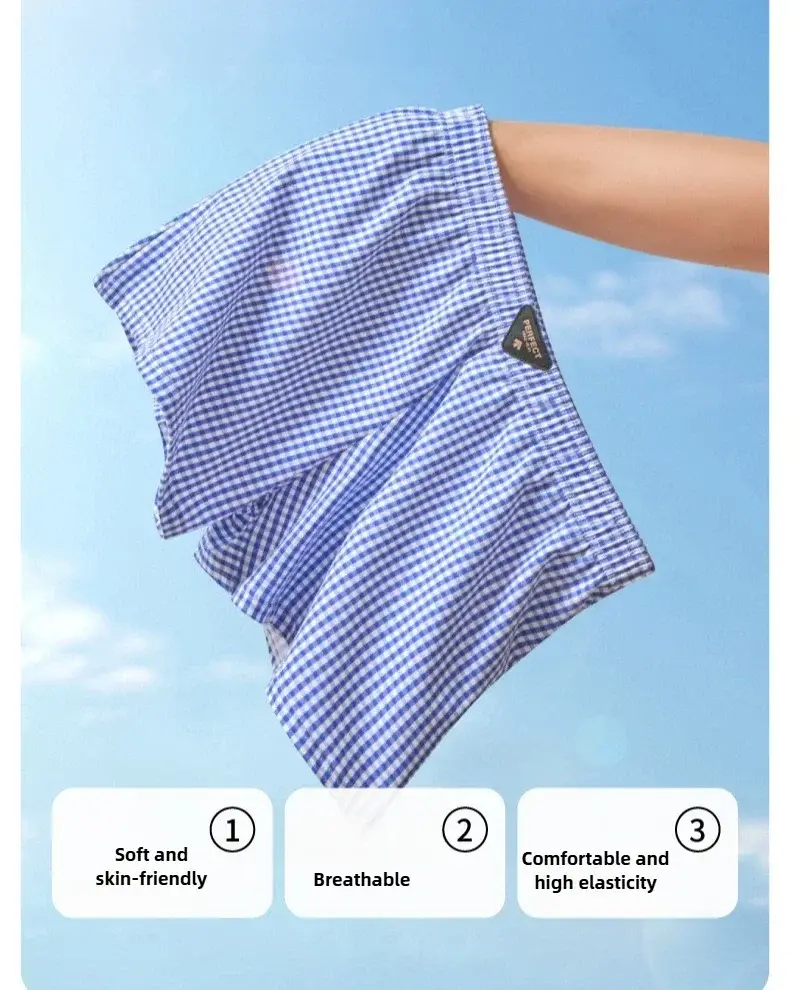 3 pacchi di cotone da uomo pantaloni Aro estivi sottili boxer da uomo larghi e traspiranti pantaloni del pigiama alla moda boxer che assorbono l'umidità