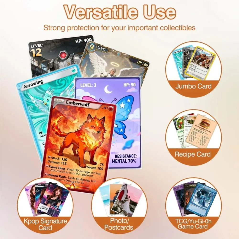 Jumbo Cards Sleeves L Xl Large Size Transparent Card Holder Protector For Tcg Mtg Game Sport Cards Oversized Trading Card Photo — image 4