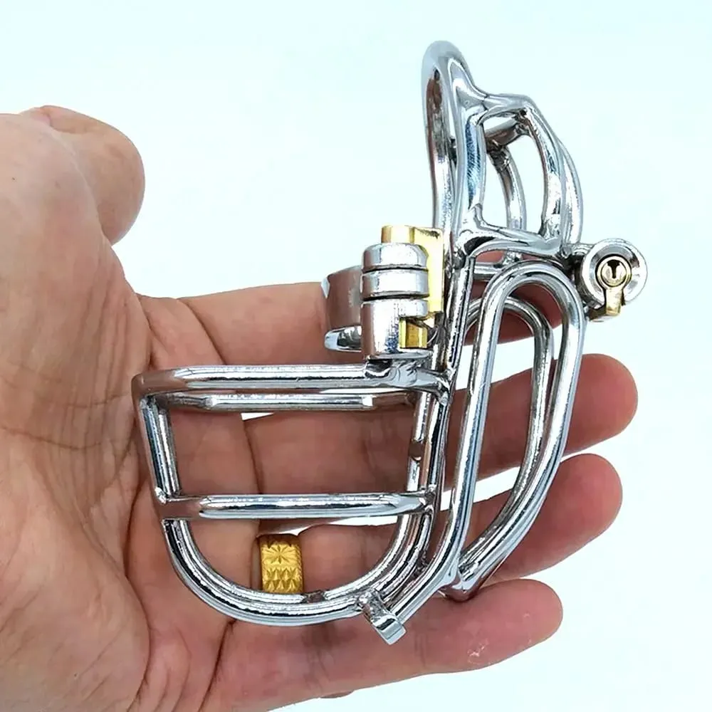 2026 NEW Newest Design Male Chastity Device Stainless Steel PA Puncture Cock Cage Bdsm Sex Toys For Men Penis Lock Cock Ring Toy — image 6