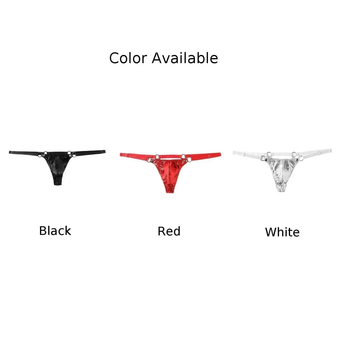 String en cuir verni pour hommes, 1 pièce, string Sexy, dos en V, anneau bas, poche bombée, Lingerie, sous-vêtements Gay Sissy, vêtements de club chauds