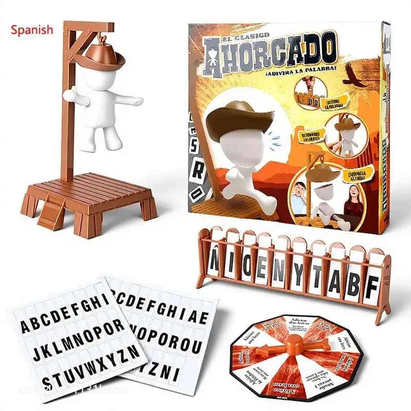 New Cowboy Magnetic Mysterious Executioner Guessing Game Gallows Collapse Tabletop Word Game Family Party Game Christmas Toy — image 2
