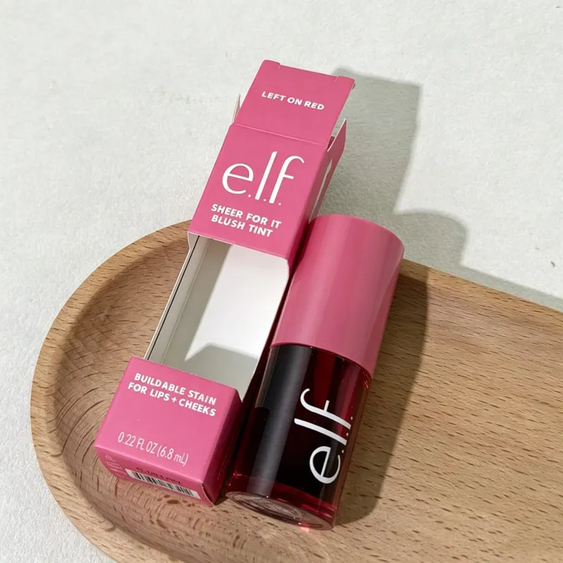 ELF Lip Gloss Natural Shine&Blush Liquid Waterproof and Sweat-Resistant Easy to Smudge Lightweight and Long-Lasting Makeup