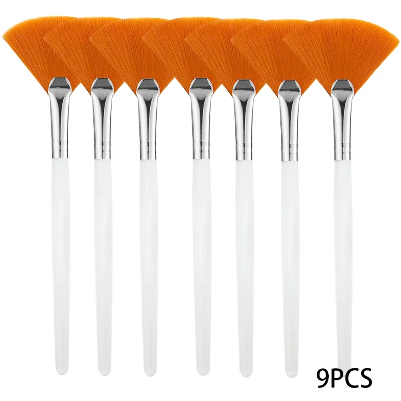 3/9 Pieces Facial Fan Mask Brushes Soft Mask Brush Applicator Esthetician Facial Mask Brushes For Women Girls Cosmetic Tools