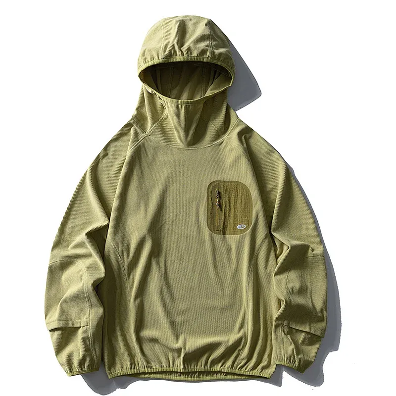 Outdoor Sport Hoodies Men Women Lightweight Fleece Long Sleeve Breathable Pullovers Hooded Sweatshirt Unisex Track T Shirts Tops — image 3