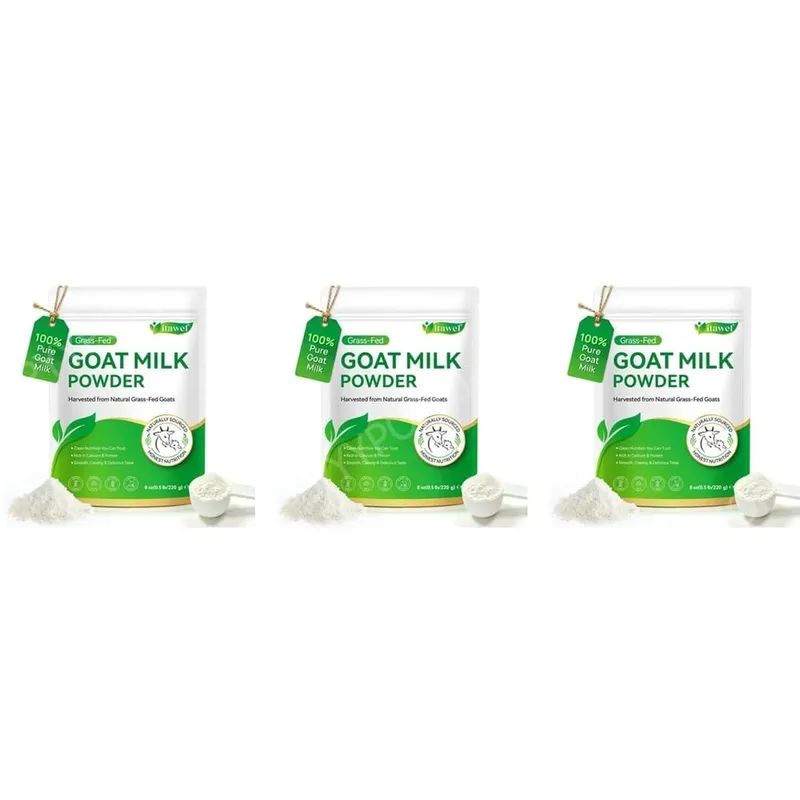 Itawel Goat Milk Nutrition Powder Supplement Grass-Fed Calcium & Protein Support Gluten-Free Easy to Mix 220g 32 Servings
