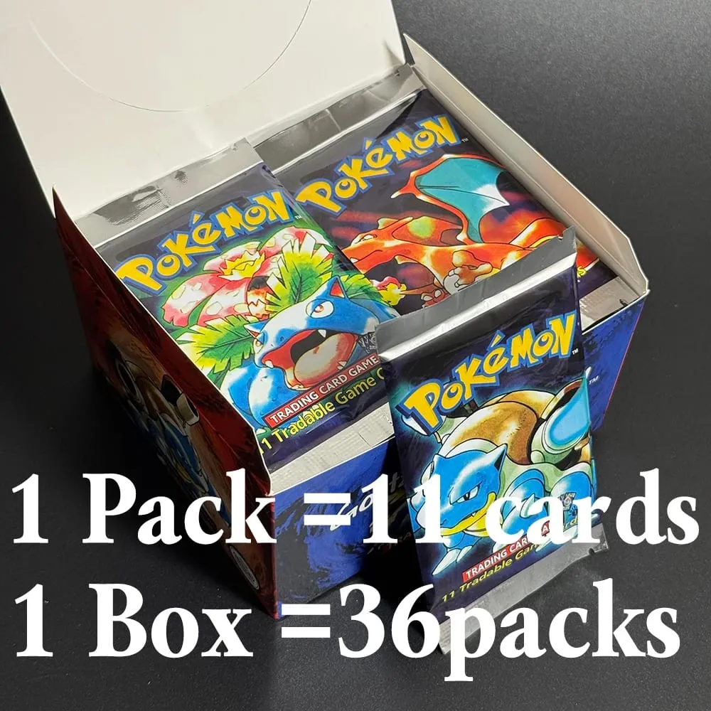 Set Dasar Edisi Pertama 1999 Paket Booster Set Dasar TCG Kartu Permainan Tak Terbatas Koleksi Pokemon Charizard Blastoise Venusaur PTCG — image 2