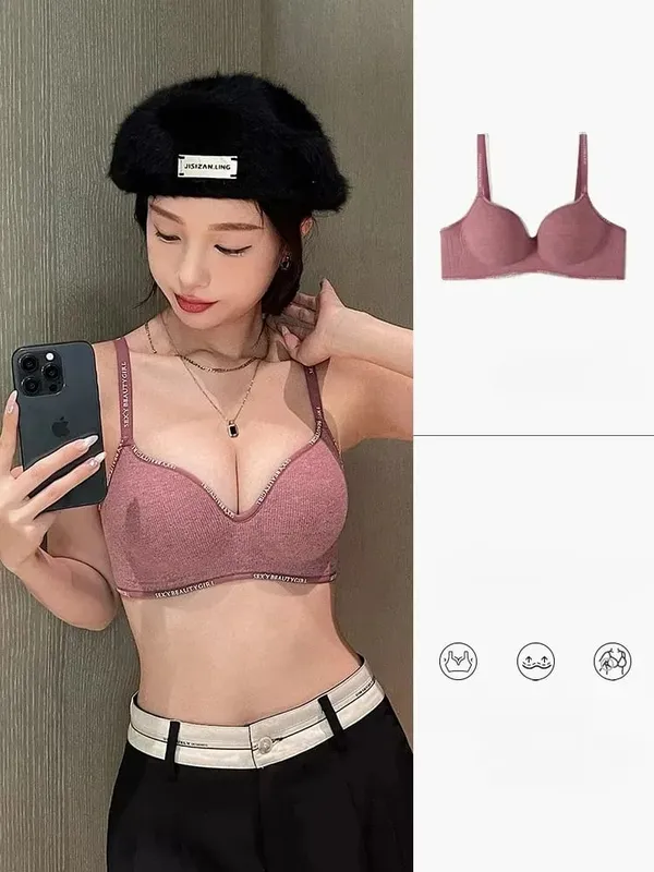 Women's Underwear Small Chest Sexy Push Up Lingerie Seamless Bra for Women Comfortable Everyday Bra Thick Bralette 32-38AB — image 10