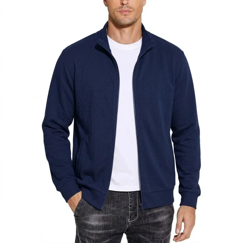 New Mens Zipper Sweatshirts Autumn Gym Hoodie Coats Man Long Sleeve Cardigan Jackets Spring Solid Work Coats Luxury Clothes Man — image 4