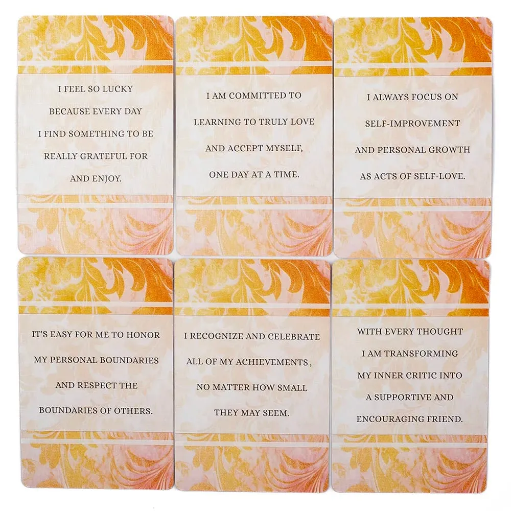 55pcs Self-Love Affirmation Card Set Positive Mental Health Quotes Board Game for Emotional Support And Healing Growth Self-Care — image 5