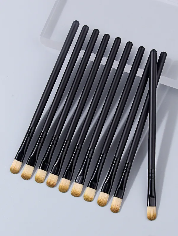 10PCS Eyes Makeup Brushes Set Professional Soft Contouring Eyeshadow Eyeliner Eyebrow Brush Women Facial Beauty Cosmetic Tool