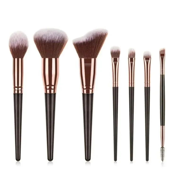 15-Piece Makeup Brush Kit Portable Vegan Cosmetic Brush Set with Travel Bag Soft Synthetic Hair Face Eye Beauty Tools