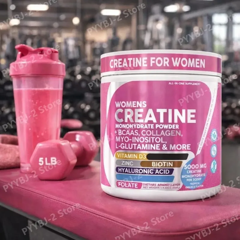 ผู้หญิง Creatine Powder 300g ประกอบด้วย Creatine Monohydrate BCAA และกรดอะมิโนสำหรับสุขภาพประจำวันโภชนาการและการออกกำลังกาย — image 1