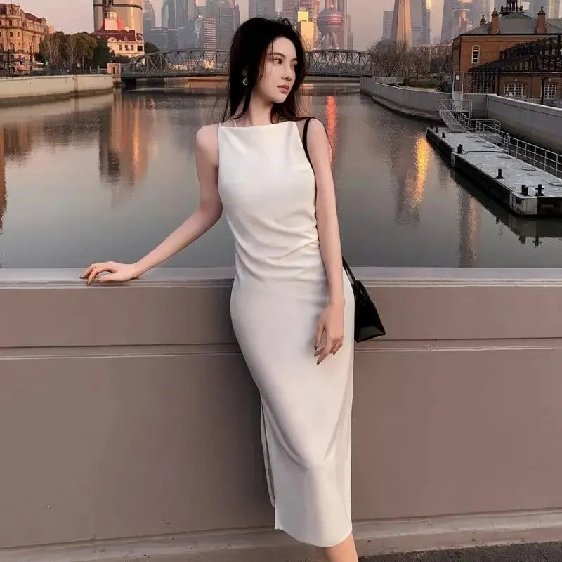 Fashion Sexy Dress 2026 Woman Elegant Party Dresses Women's Casual Dresses Long Summer Youth Beach Resort Look Slip Clothing