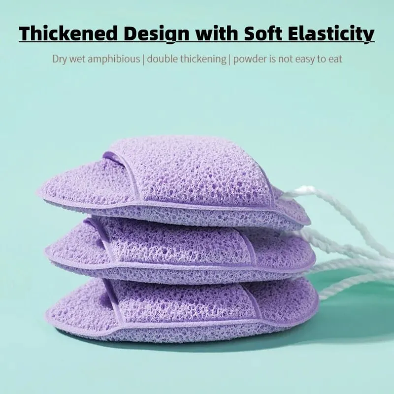 4PCS/Lot Natural Exfoliating Pocket Face Cleansing Puff New Water Drop Shape Konjac Sponge Cosmetic Puff Face Cleaning Tool — image 4