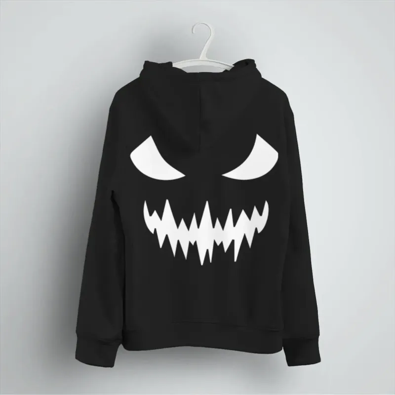 2026 Fashion Horror Movie Face Men's Hoodie Casual Long Sleeve Halloween Streetwear Unisex Luminous Style Hoodies — image 3