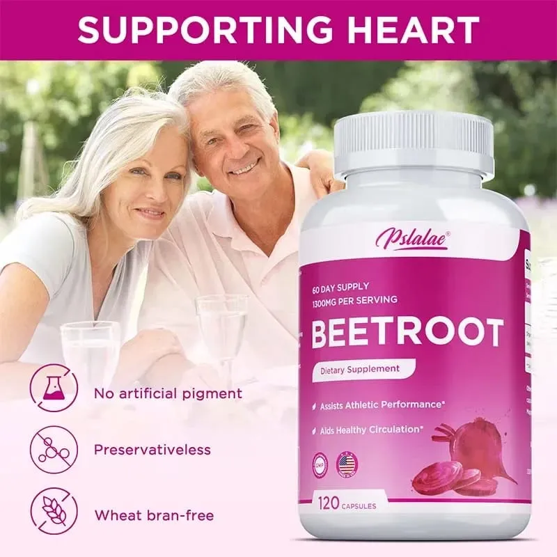 Beet Root Capsules - Promotes Heart Health Boosts Natural Energy Improves Endurance and Maintains Normal Blood Pressure — image 6