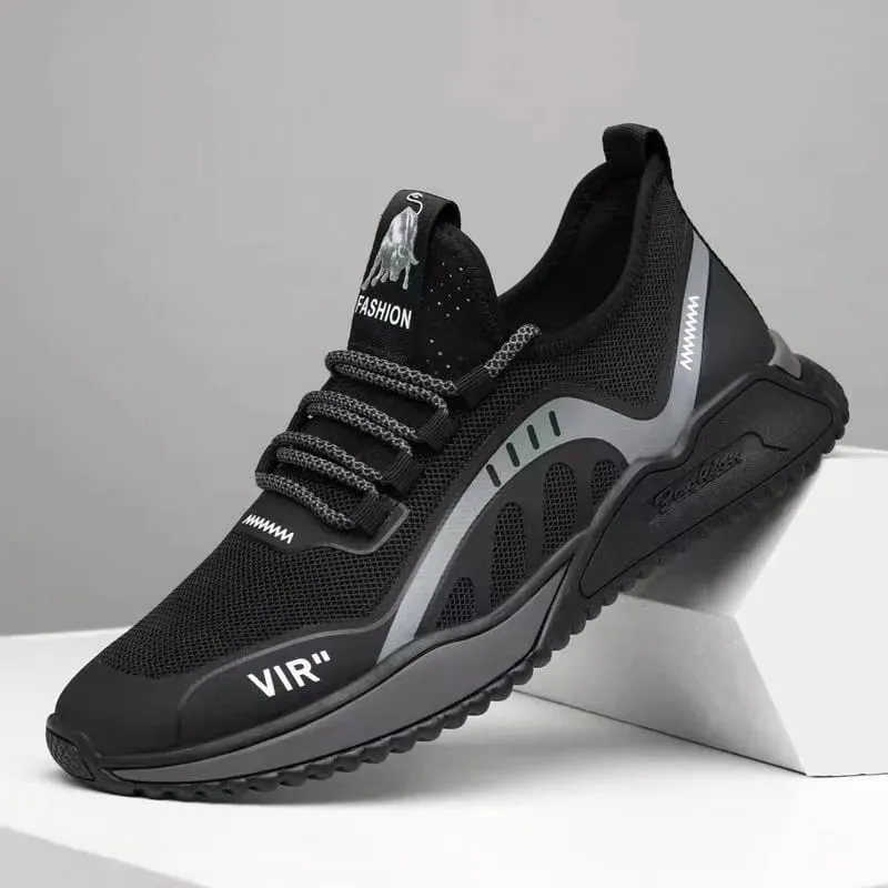Men's lightweight mesh breathable casual sports shoes summer soft sole comfortable anti slip outdoor running shoes male sneakers
