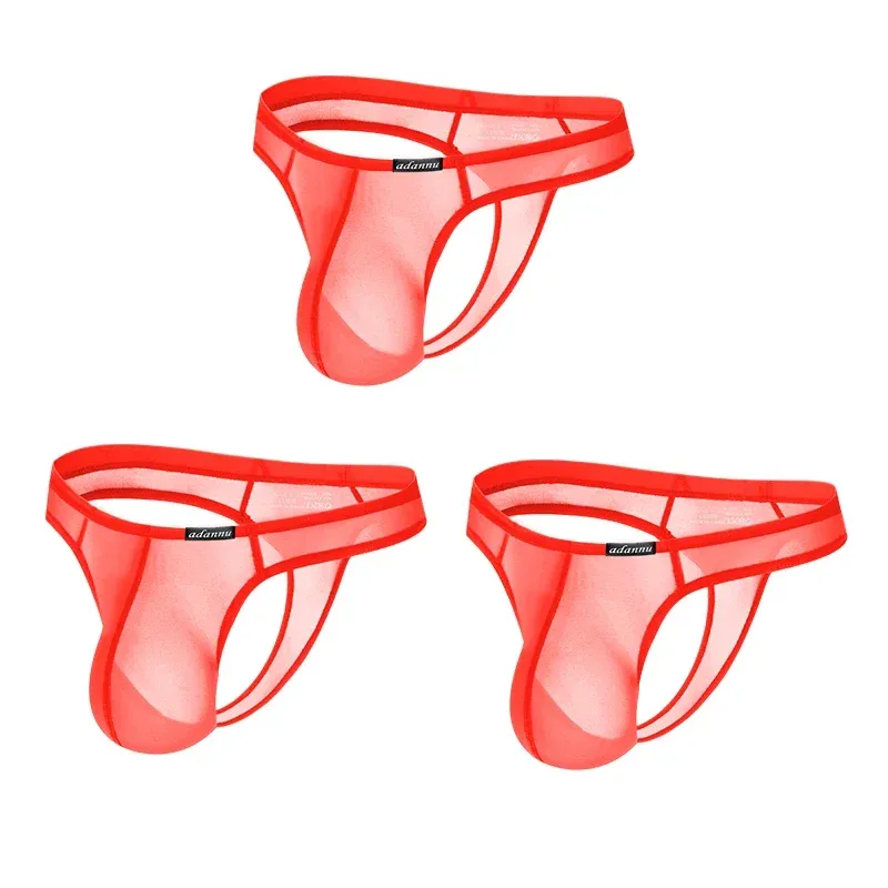 Ultra Thin Sheer Briefs Men Underwear Cooling Knickers Low Rise Bulge Pouch Underpants Soft Mesh Panties Male Thong Pants — image 34