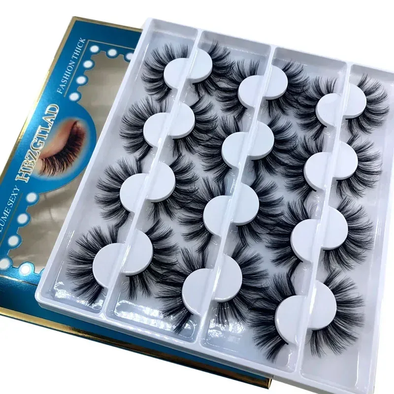 12 pairs of Multipack 3D mink false eyelashes handmade soft and fluffy natural eye makeup tool — image 16
