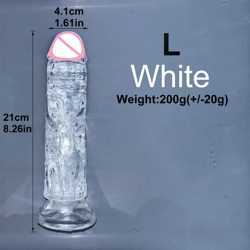Ucuz 5 Renk Küçük Şeffaf Yapay Penis Vantuz Jöle Dick Kadın Erotik Anal Seks Oyuncakları Yumuşak Klitoris Vajinal Masturbators Penis — image 10