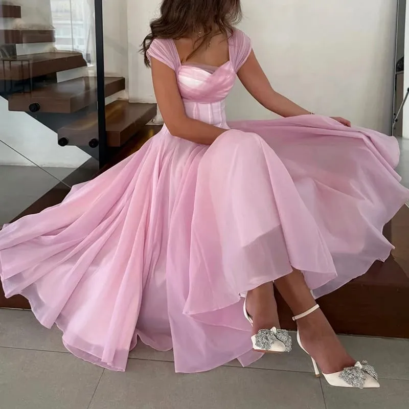 Women Fashion Backless High Waisted Ball Dress Elegant Christmas Party Long Dresses 2025 Sexy Square Neck Sleeveless Mesh Dress — image 5