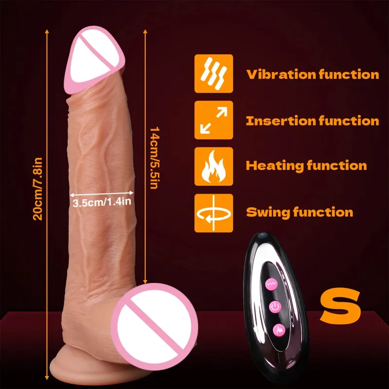 Realistic Dildo Telescopic Vibrator Artificial Penis Female Masturbation G-spot Vaginal Massager Big Dick Sex Toys For Women 18+