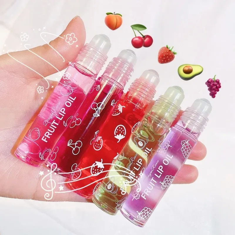 Hydrating Lip Oil Roller Gloss Moisturizing Nourishing Lip Balm Transparent Colorless Fruit Avocado Lip Care — image 5