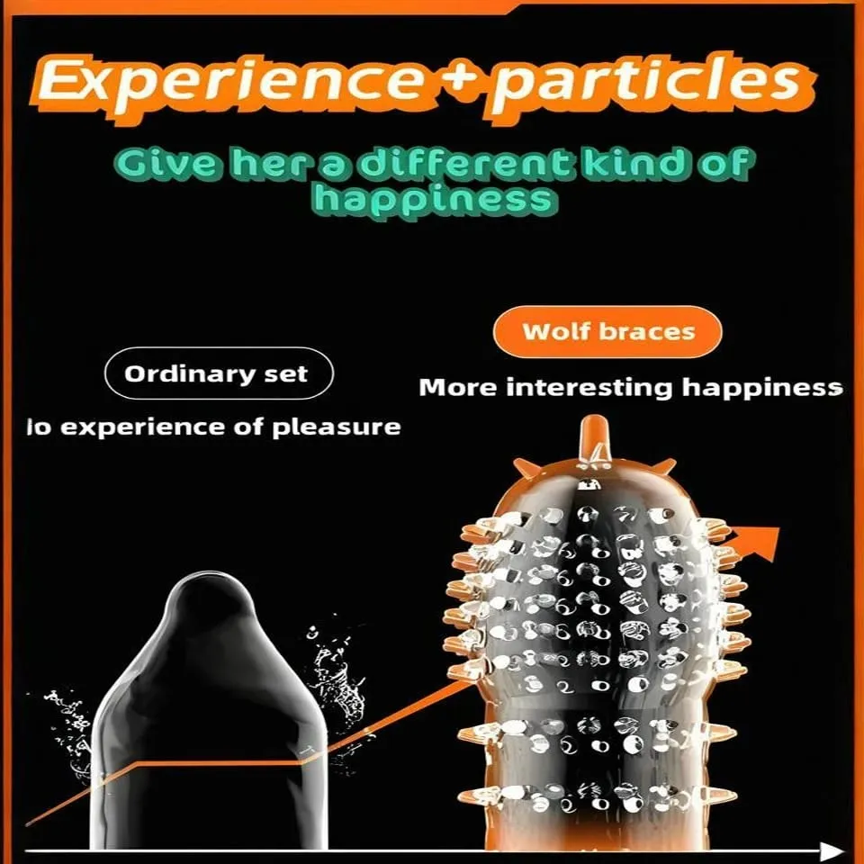 Penis Covers Extender Men's Condoms Crystal Penis Condoms Finger Cock Ring Adult Sex Toy For Sex Male Longer Lasting — image 6