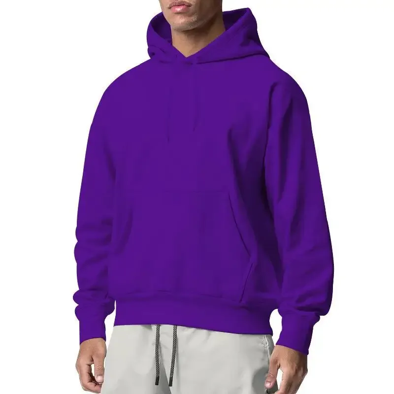 2026 New Men's Fashion Harajuku Hooded Sweatshirts Casual All-match Pullovers Male Streetwear Autumn Winter Fleece Warm Hoodies — image 17