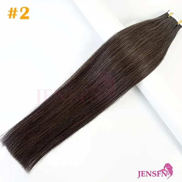 High Quality Tape In Hair Extensions Straight 100% Remy real Human Hair 16"-22"Inch PU Skin Weft Tape Ins — image 9