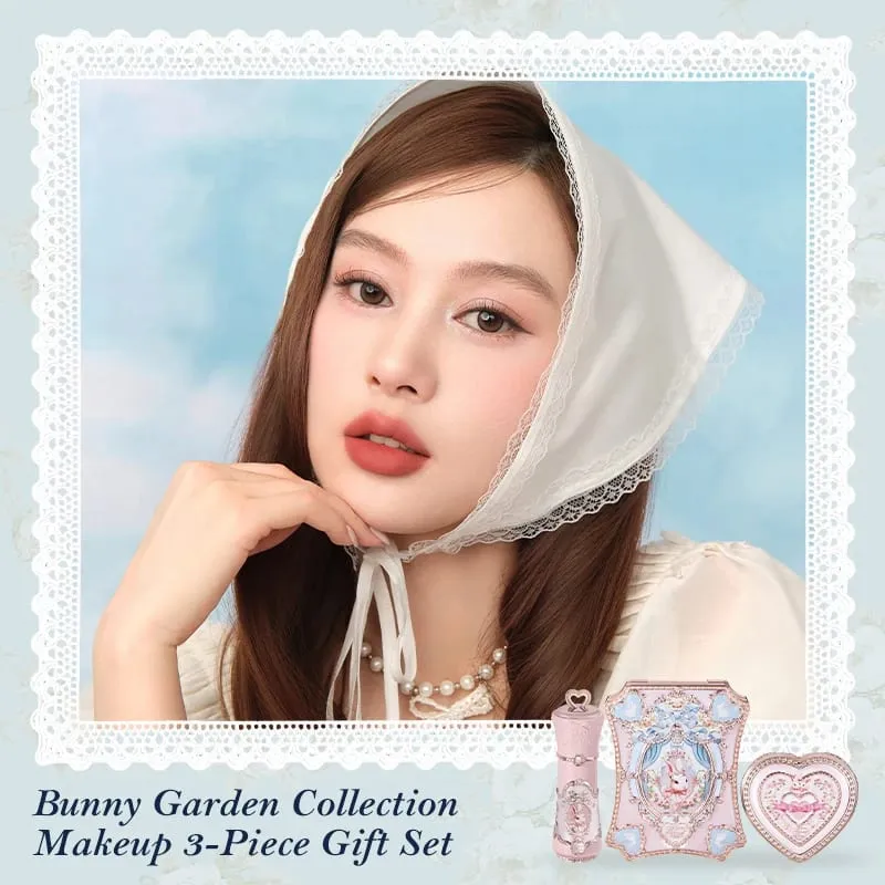 Flowerknows Bunny Garden Collection Gift Set Makeup High Pigment Palette Lip Balm Keychain Velvet Matte Lipstick Cream Blush Set — image 3