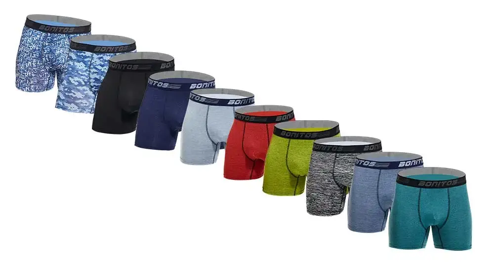 8pcs Bamboo Fiber Boxer Briefs White Men's Panties Letter Waistband Underwear Man Boxers Solid Color Boxershorts Men Underpants